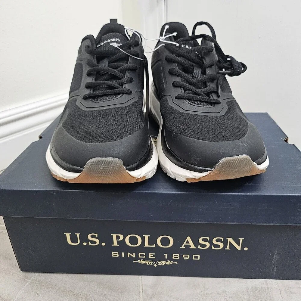 New U.S. Polo Assn. Tread Women's Gum Rener Golden Black Athletic Shoes Size 10 - Picture 2 of 9